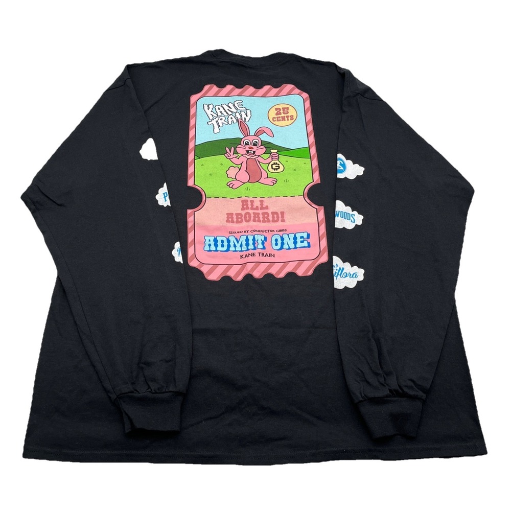 Packwoods Kane Train Long Sleeve Shirt 2XL Black Graphic Tee USA